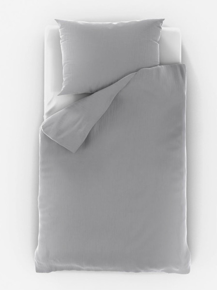 Kvalitex Podaljšano muslinasto posteljno perilo 140x220, 70x90cm svetlo sivo Kvalitex