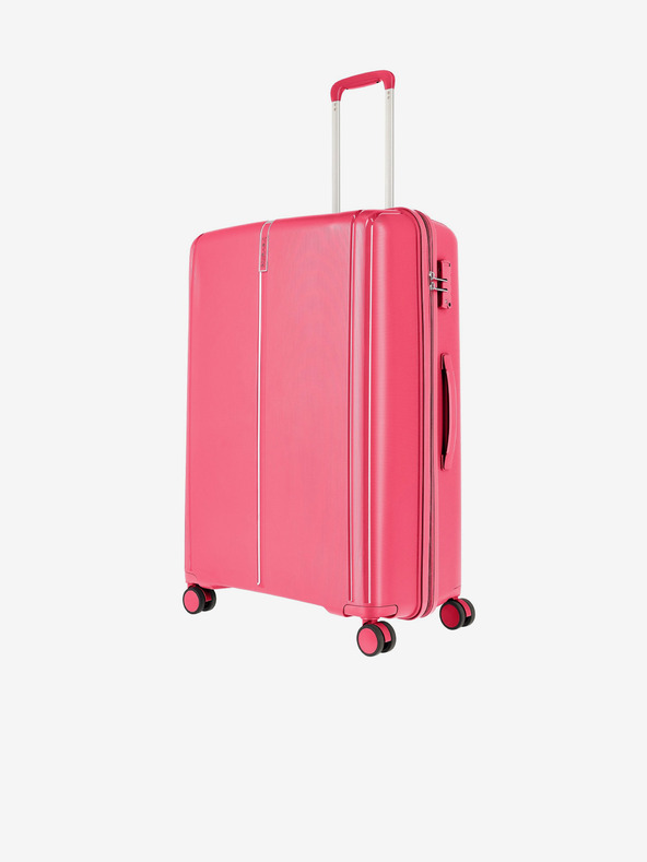 Travelite Rožnati potovalni kovček Travelite Vaka 4w L