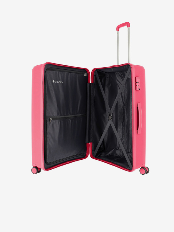 Travelite Rožnati potovalni kovček Travelite Vaka 4w L