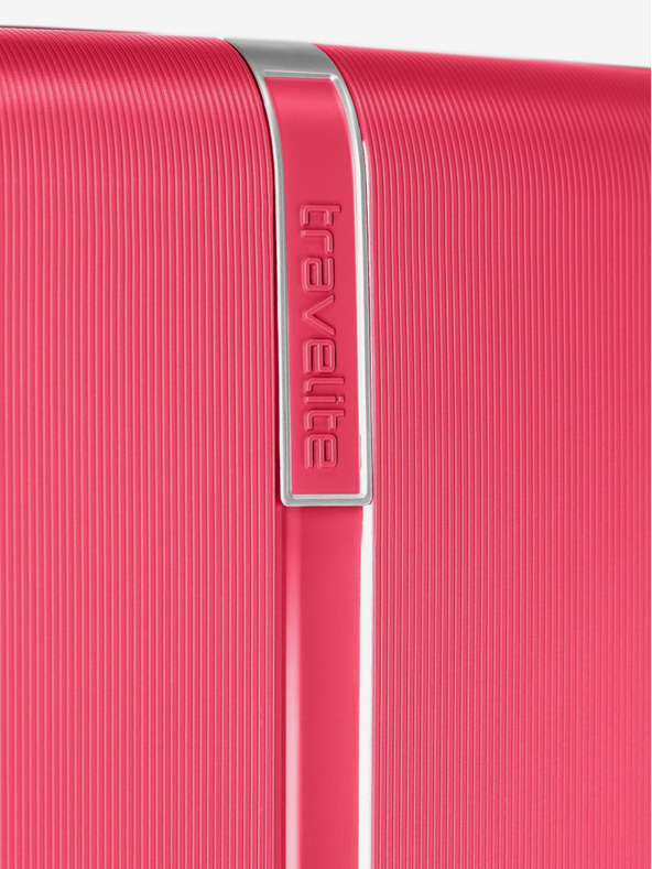 Travelite Rožnati potovalni kovček Travelite Vaka 4w L