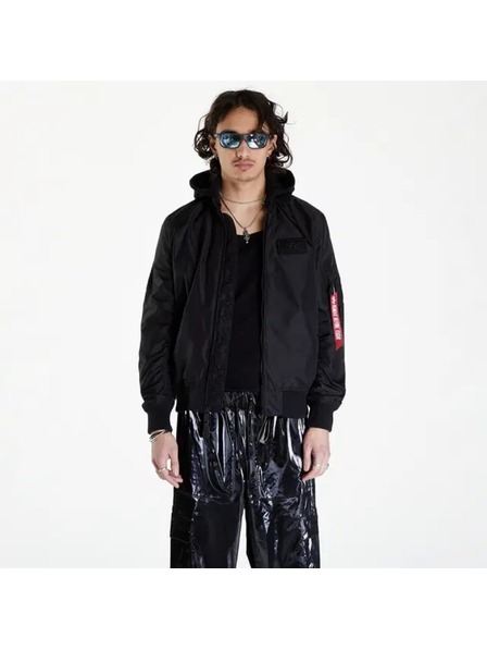 Alpha Industries Moška črna bomber jakna Alpha Industries MA-1 TT Hood Black/Black