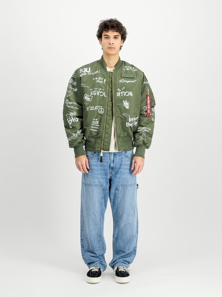 Alpha Industries Moška zelena bomber jakna Alpha Industries MA-1 Peace