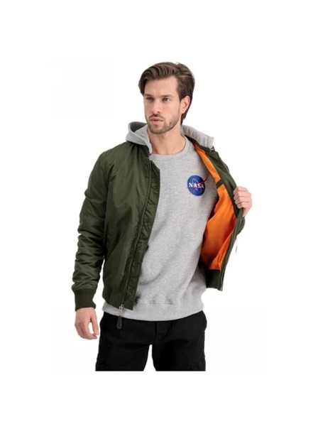 Alpha Industries Moška zelena bomber jakna Alpha Industries MA-1 TT Hood