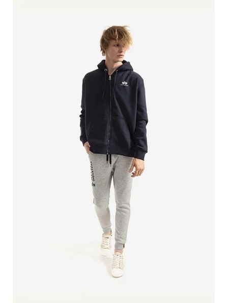 Alpha Industries Moška temno modra jopica s kapuco Basic Zip Hoody SL Alpha Industries