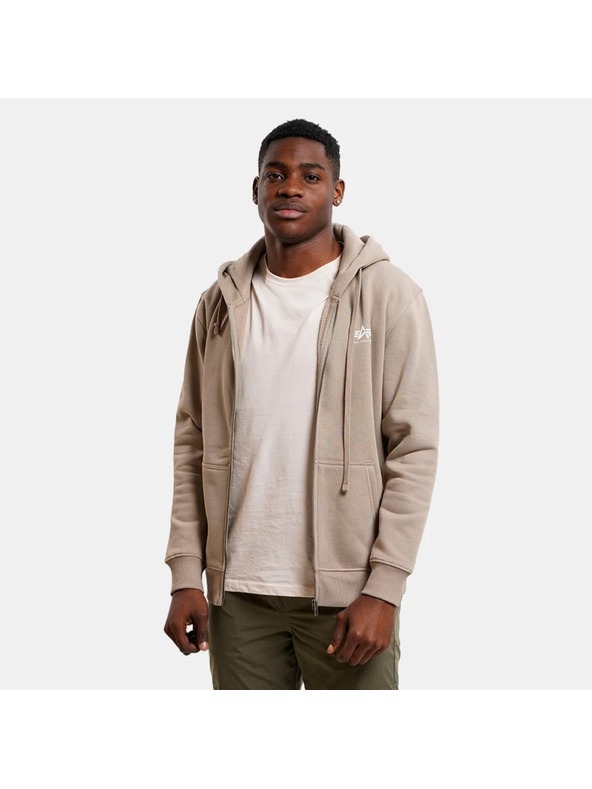 Alpha Industries Moška bež jopica s kapuco Alpha Industries Basic Zip hoodie Vintage Sand