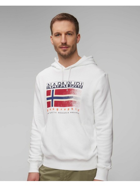 Napapijri Moška bela jopica s kapuco Napapijri B-Kreis H 002 Bright White