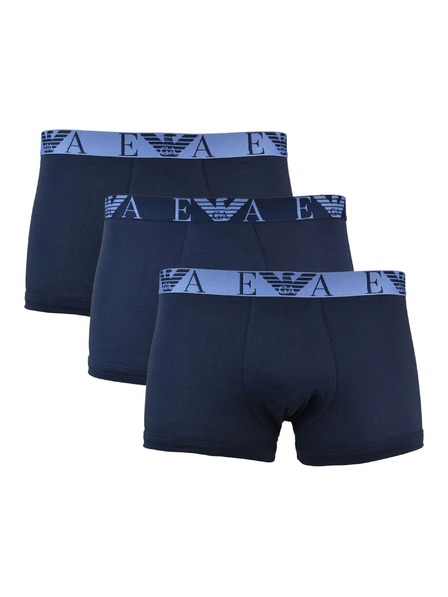 Emporio Armani Komplet treh kosov temno modrih boksaric Emporio Armani Underwear 40035 Marine 3-Pack