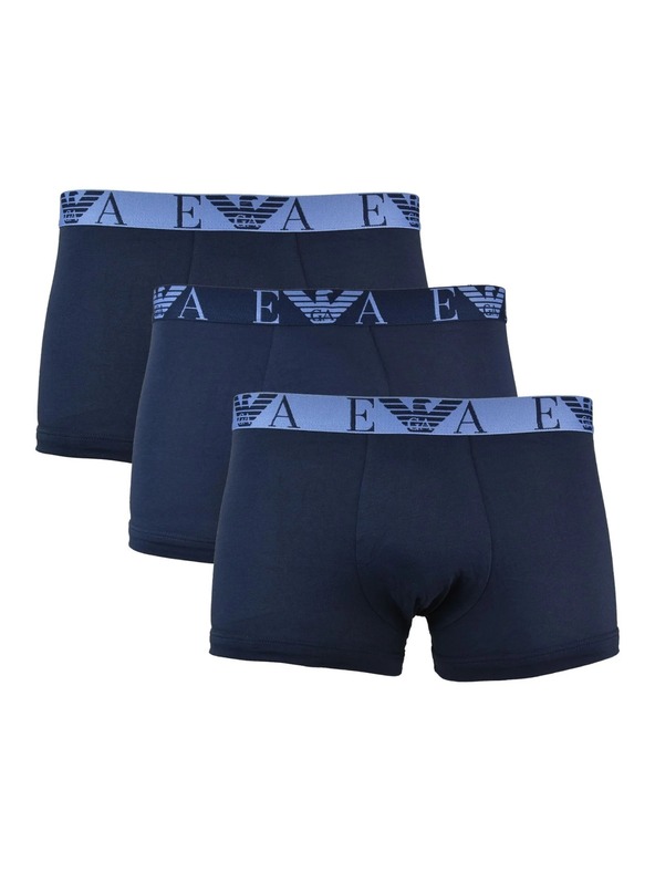 Emporio Armani Komplet treh kosov temno modrih boksaric Emporio Armani Underwear 40035 Marine 3-Pack
