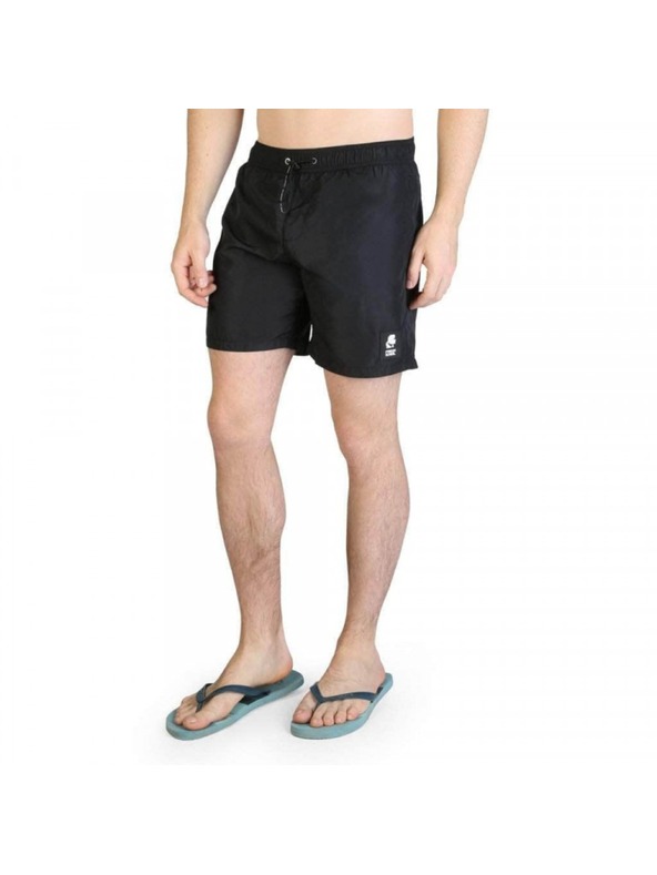 Karl Lagerfeld Moške črne kopalne hlače Karl Lagerfeld