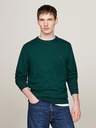 Tommy Hilfiger Moški zeleni pulover Ornamental Green Heather Tommy Hilfiger