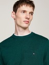 Tommy Hilfiger Moški zeleni pulover Ornamental Green Heather Tommy Hilfiger