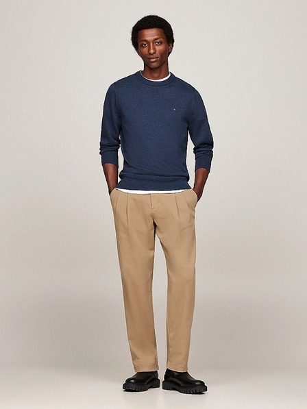 Tommy Hilfiger Moški moder pulover Aegean Sea Heather Tommy Hilfiger