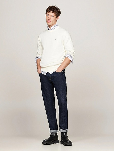 Tommy Hilfiger Moški beli pulover Ivory Tommy Hilfiger