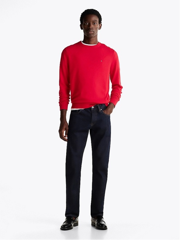 Tommy Hilfiger Moški rdeči pulover Primary Red Tommy Hilfiger