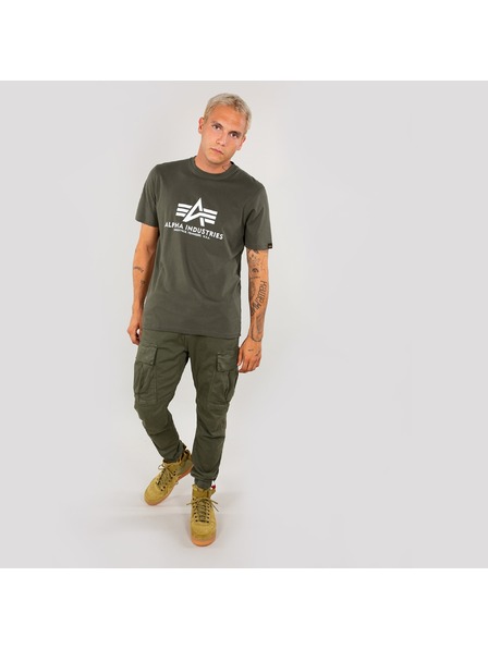 Alpha Industries Moško zeleno majico Alpha Industries Basic T Dark Olive