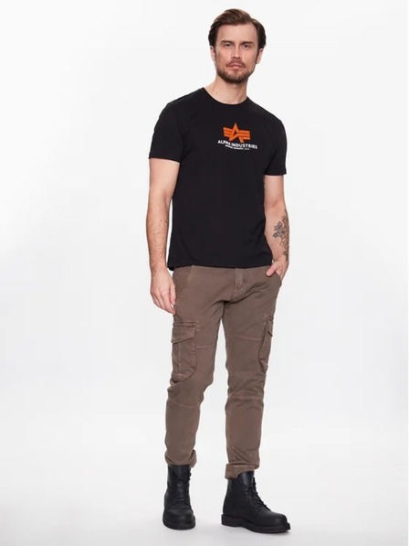 Alpha Industries Moško črno majico Alpha Industries Basic T Rubber Black