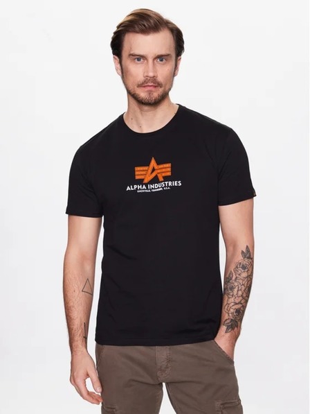 Alpha Industries Moško črno majico Alpha Industries Basic T Rubber Black