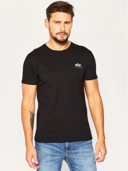 Alpha Industries Moško črno majico Basic T Small Logo Alpha Industries
