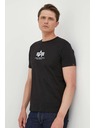 Alpha Industries Moško črno osnovno majico Alpha Industries Black
