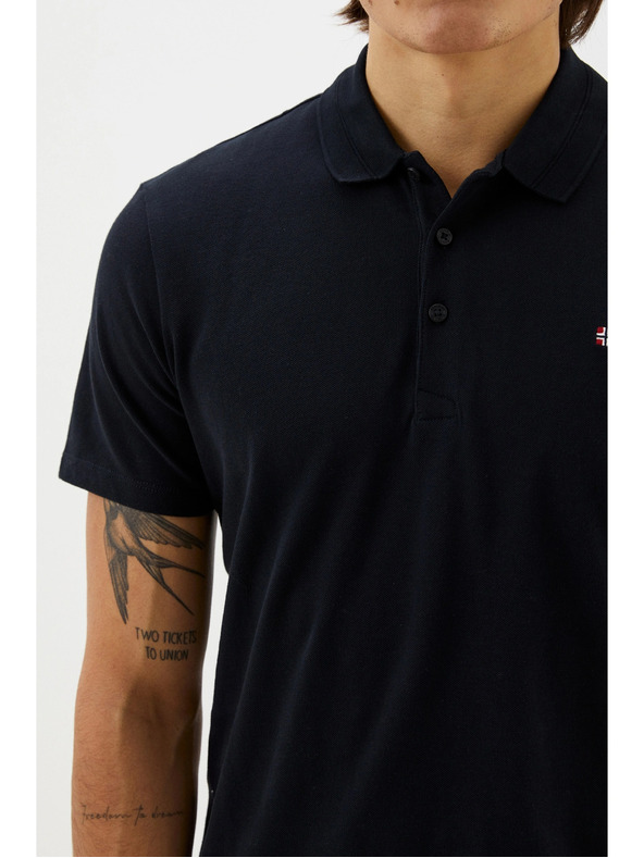 Napapijri Črna moška polo majica 0411 Napapijri