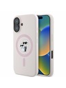 Karl Lagerfeld Karl Lagerfeld Liquid Silicone Karl and Choupette MagSafe zadnji pokrov za iPhone 16 Pink