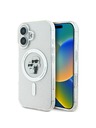 Karl Lagerfeld Karl Lagerfeld IML Glitter Karl and Choupette MagSafe zadnji pokrov za iPhone 16 Transparent
