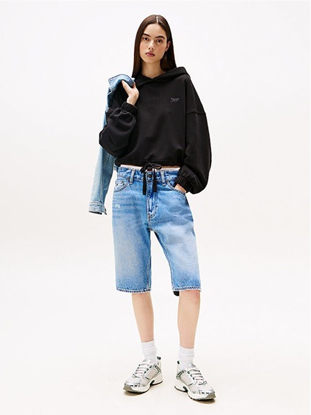 Tommy Jeans Ženska črna skrajšana jakna 20314 Tommy jeans