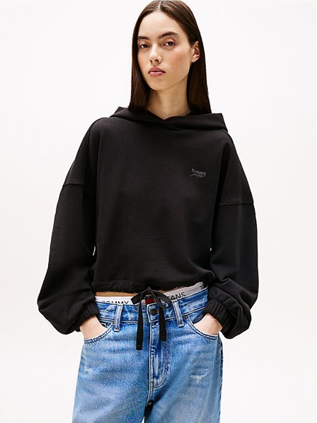 Tommy Jeans Ženska črna skrajšana jakna 20314 Tommy jeans