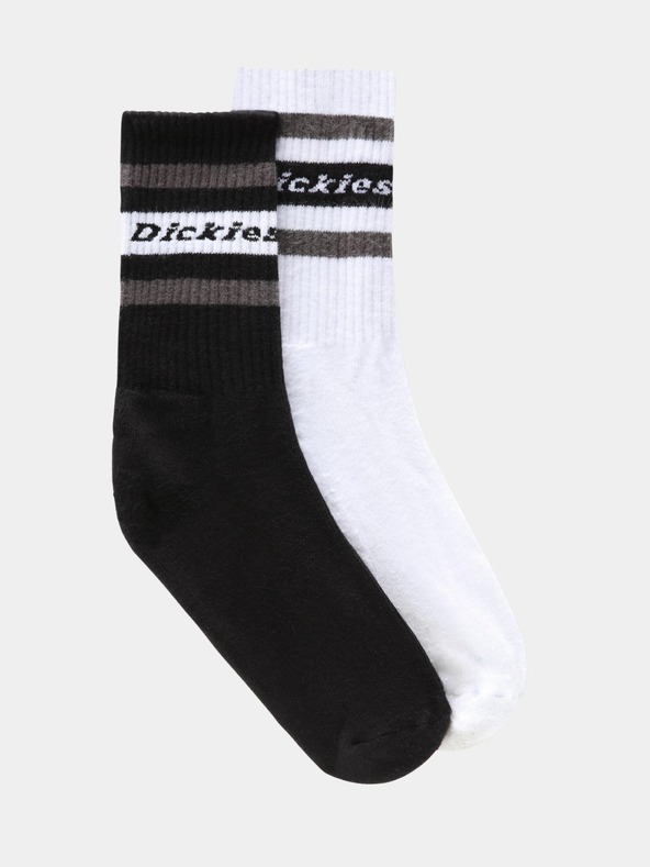 Dickies Črno-bele uniseks nogavice Dickies Genola Black 2-Pack