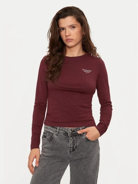 Tommy Jeans Ženska bordo majica Tommy Jeans Deep Rouge