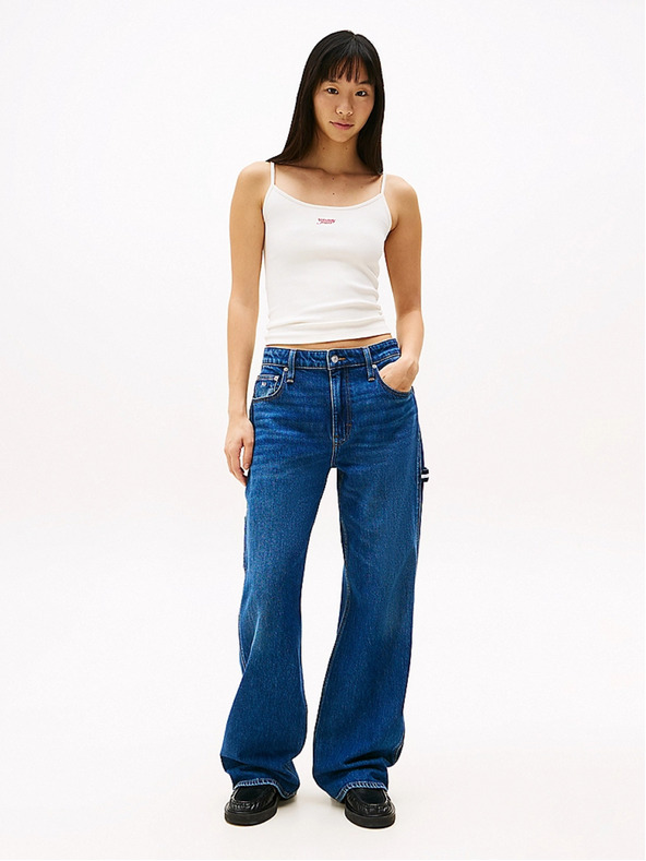 Tommy Jeans Ženska bela majica brez rokavov 20241 Tommy jeans