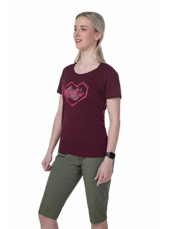 Kilpi Vinsko rdeči ženski majici s potiskom Kilpi Garove