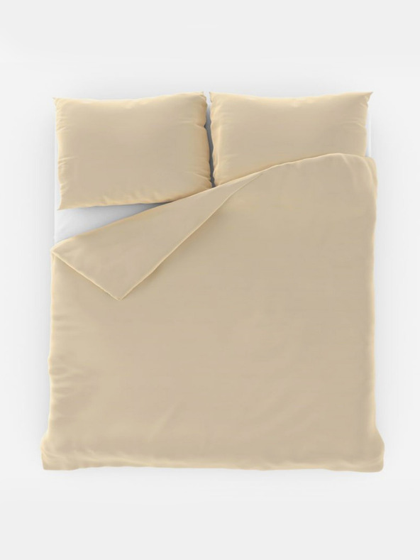 Kvalitex Francoska enobarvna bombažna posteljnina 200x200, 70x90cm umazano bela