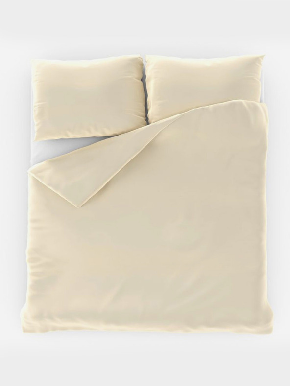 Kvalitex Satenasta francoska prevleka LUXURY COLLECTION 1+2, 200x200, 70x90cm smetanska