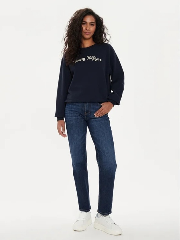 Tommy Hilfiger Ženska temno modra vintage jopica Tommy Hilfiger