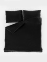 Kvalitex Francosko satenasto posteljno perilo s črto 1+2, 200x200, 70x90cm Črna