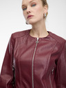 Orsay Vinsko rdeča ženska usnjena jakna ORSAY