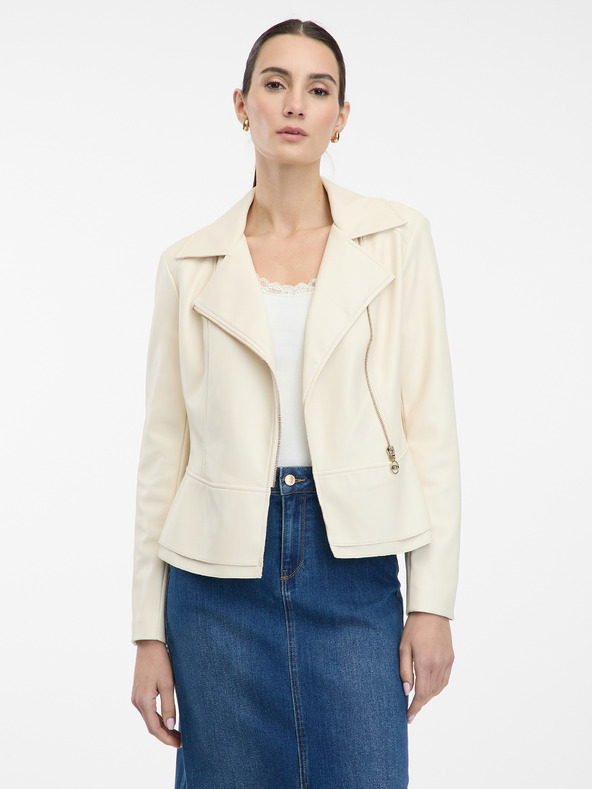 Orsay Kremna ženska usnjena jakna ORSAY