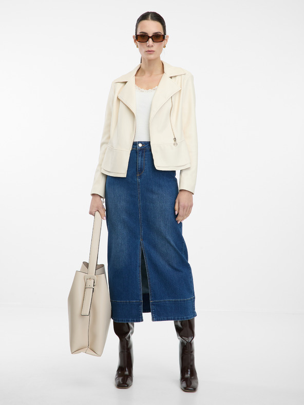 Orsay Kremna ženska usnjena jakna ORSAY