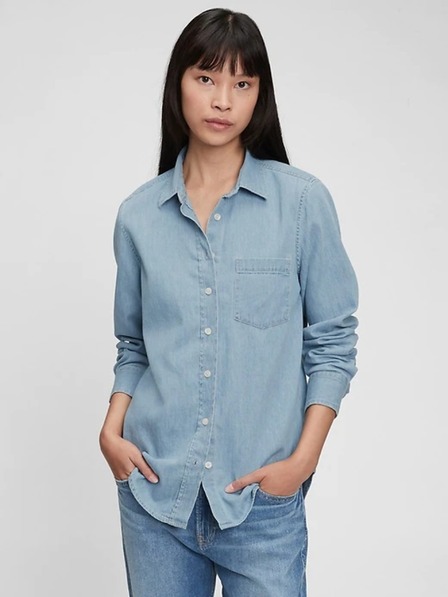 GAP Modra ženska srajca perfect shirt