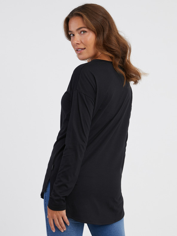 Sam 73 Črna ženska majica z dolgimi rokavi SAM 73 Sherri