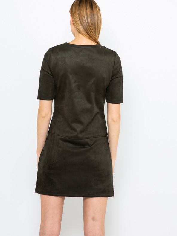 CAMAIEU Kaki semiš obleka