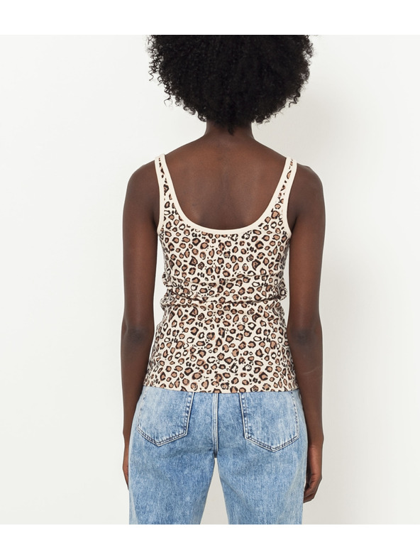 CAMAIEU Leopardja majica na naramnice