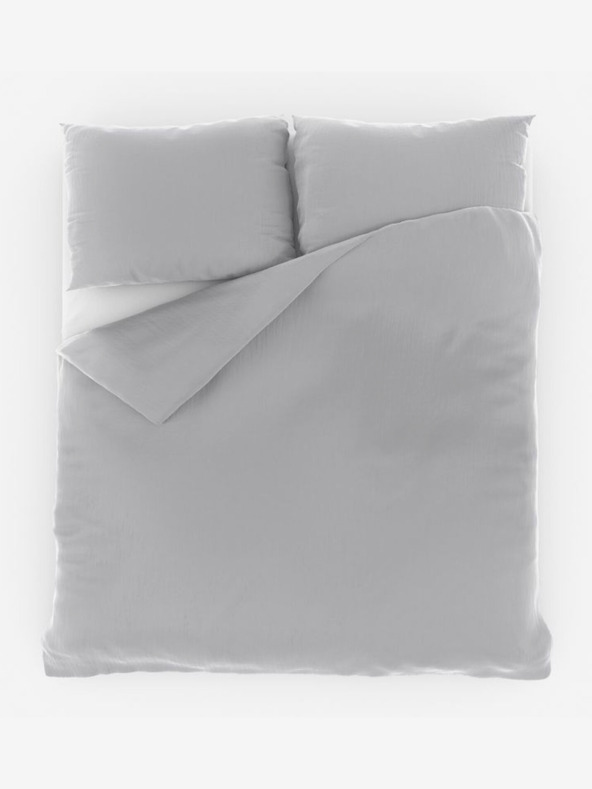 Kvalitex Francoska muslinasta posteljnina 200x200, 70x90cm svetlo siva Kvalitex