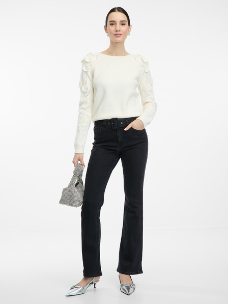 Orsay Črne ženske bootcut kavbojke ORSAY