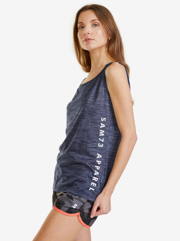 Sam 73 Temno modra črtasta ženska majica SAM 73 Manita