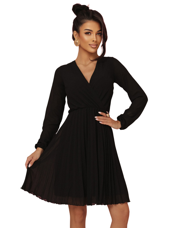 numoco Naguban ISABELLE  obleka z dolgimi rokavi in izrezom