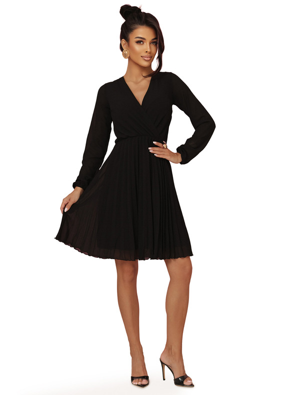 numoco Naguban ISABELLE  obleka z dolgimi rokavi in izrezom