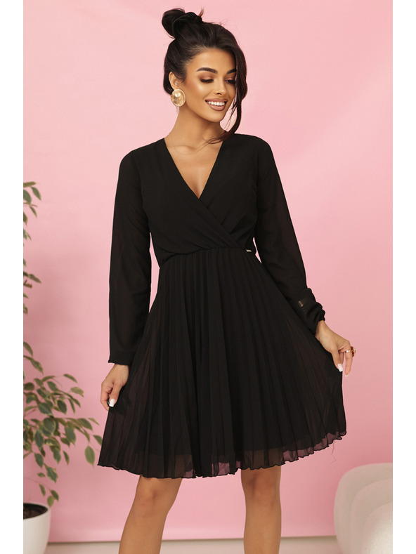 numoco Naguban ISABELLE  obleka z dolgimi rokavi in izrezom