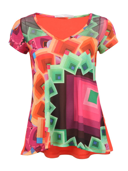 Desigual Volné tričko Desigual Yury z rdečim hrbtom